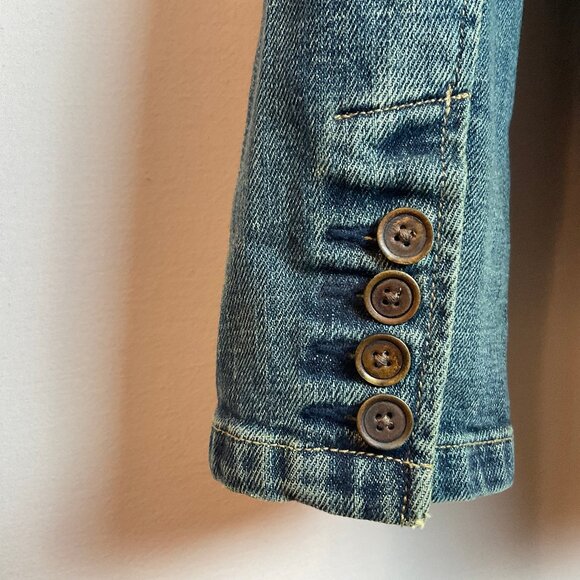 Lauren Ralph Lauren Denim Jacket Blazer - sleek design Sz 10/10T cotton blend - Picture 6 of 12